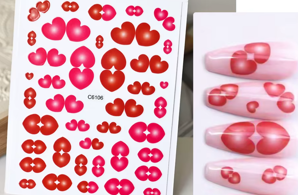 Heart Stickers C6106
