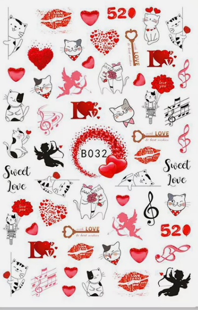 Valentines Day Stickers B032