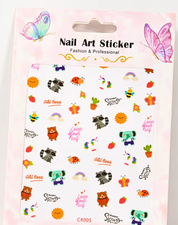 Animal Stickers Raccoon/Elephant C4005