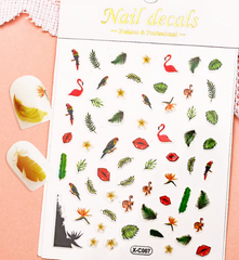 Animal Stickers Flamingo/parrot/monkey XC007