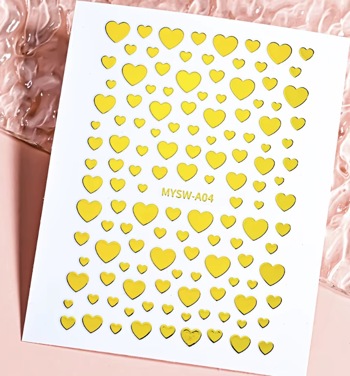 Heart Stickers Gold MYSWA04