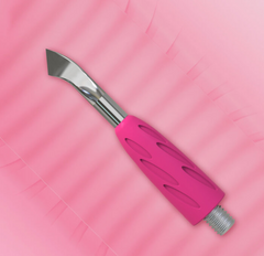 PQ-11/2 Poussoir manucure avec manche en silicone « Gummy » UNIQ 11 TYPE 2 (poussoir incliné + anneau)