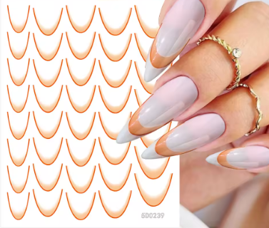 French Tip Stickers Gradient Orange 5D0239