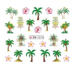 Water Decal Palm Trees BN-3216