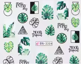 Water Decal Leaves BN-3204