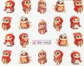 Water Decal Owls BN-2856