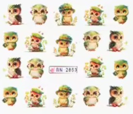 Water Decal Owls BN-2853