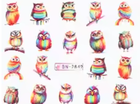Water Decal Owls BN-2849