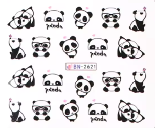 Water Decal Pandas BN-2621
