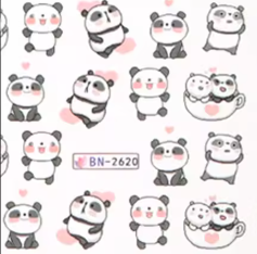 Water Decal Pandas BN-2620
