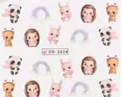 Water Decal Pandas BN-2624