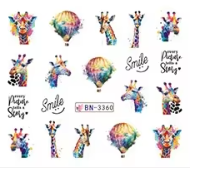 Water Decal Giraffes BN-3360