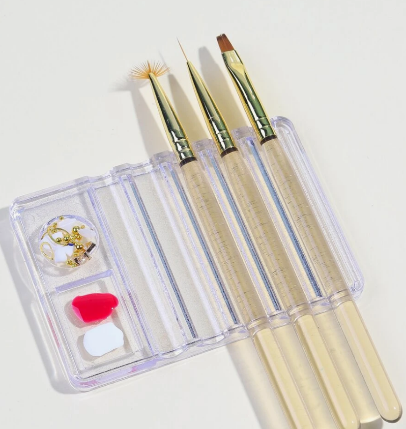 Clear Art Pallet w/ Brush Holder
