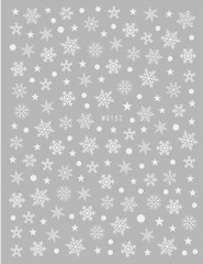 Christmas Stickers A-1708 White Snowflake