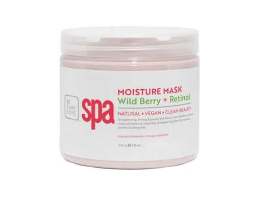 Fruity Wild Berry and Retinol Moisture Mask – Revitalizing Vegan Clay Treatment 16 oz