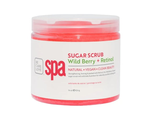 Wild Berry and Retinol – Brightening Exfoliating Sugar Scrub 16 oz