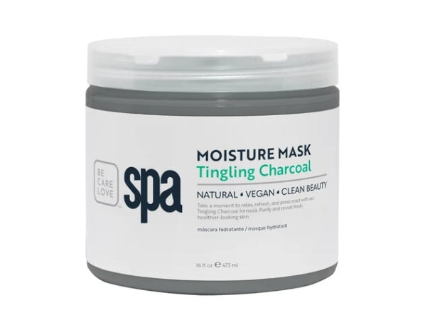Tingling Charcoal Moisture Mask – Detoxifying Vegan Clay Treatment 16 oz