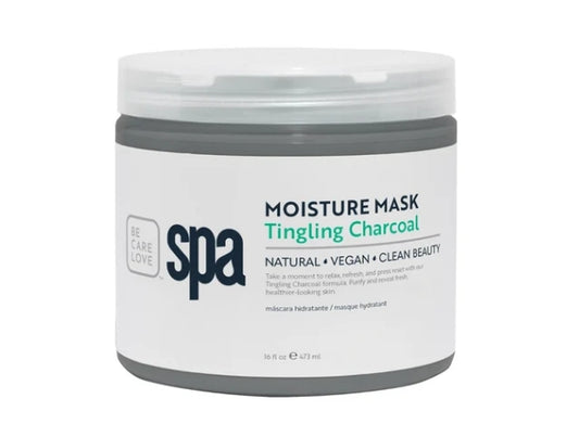 Tingling Charcoal Moisture Mask – Detoxifying Vegan Clay Treatment 16 oz