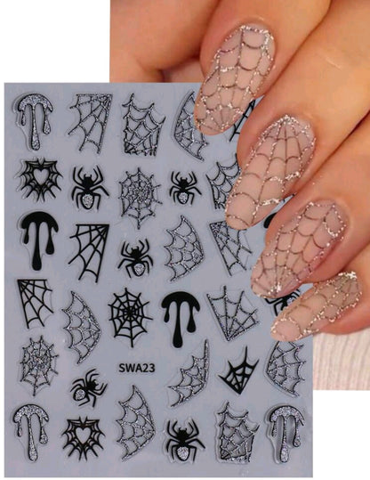 Spider Web Stickers SWA23