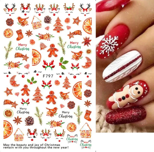 Christmas Gingerbread Stickers F797