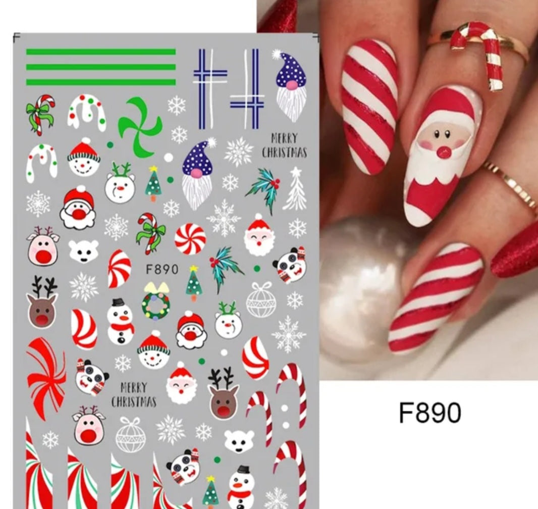 Christmas Candy Canes Stickers F890