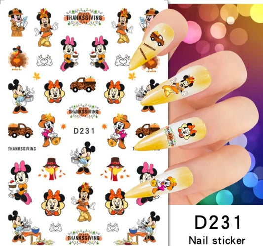 Thanksgiving Minnie Stickers D231