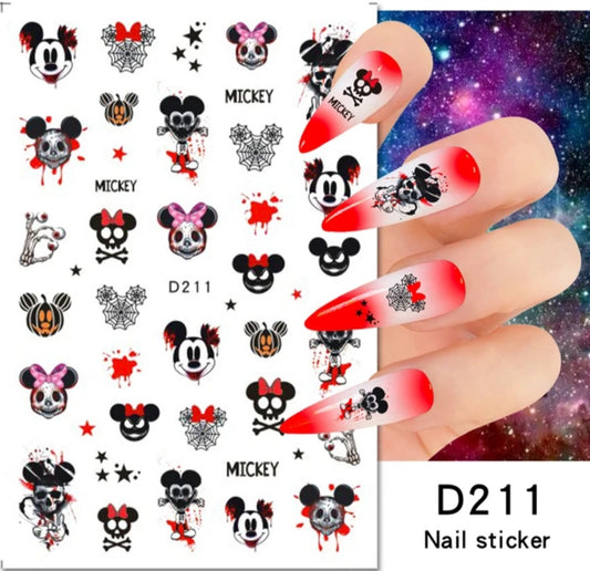 Halloween Mickey Stickers D211