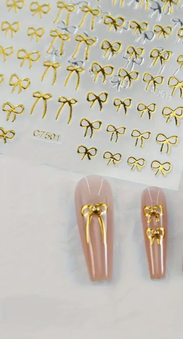 Bow Stickers Gold C7502