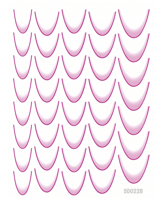 French Tip Stickers Gradient Purple 5D0228