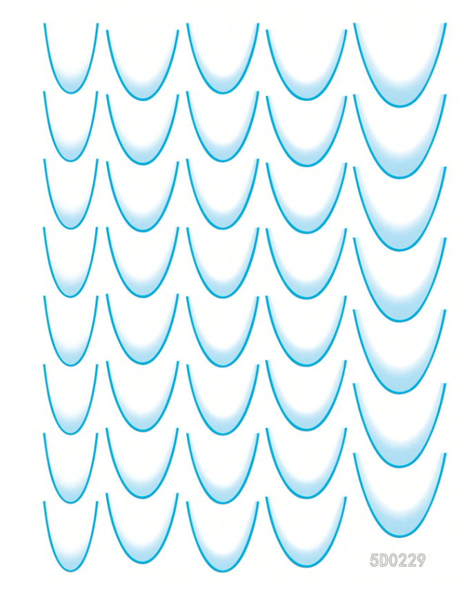 French Tip Stickers Gradient Blue 5D0229