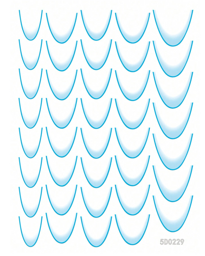 French Tip Stickers Gradient Blue 5D0229
