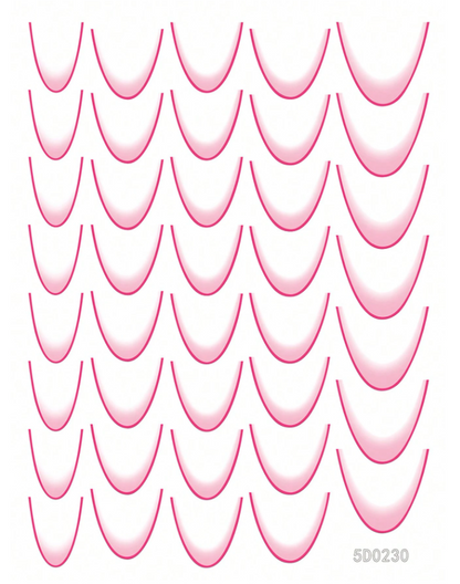 French Tip Stickers Gradient Pink 5D0230