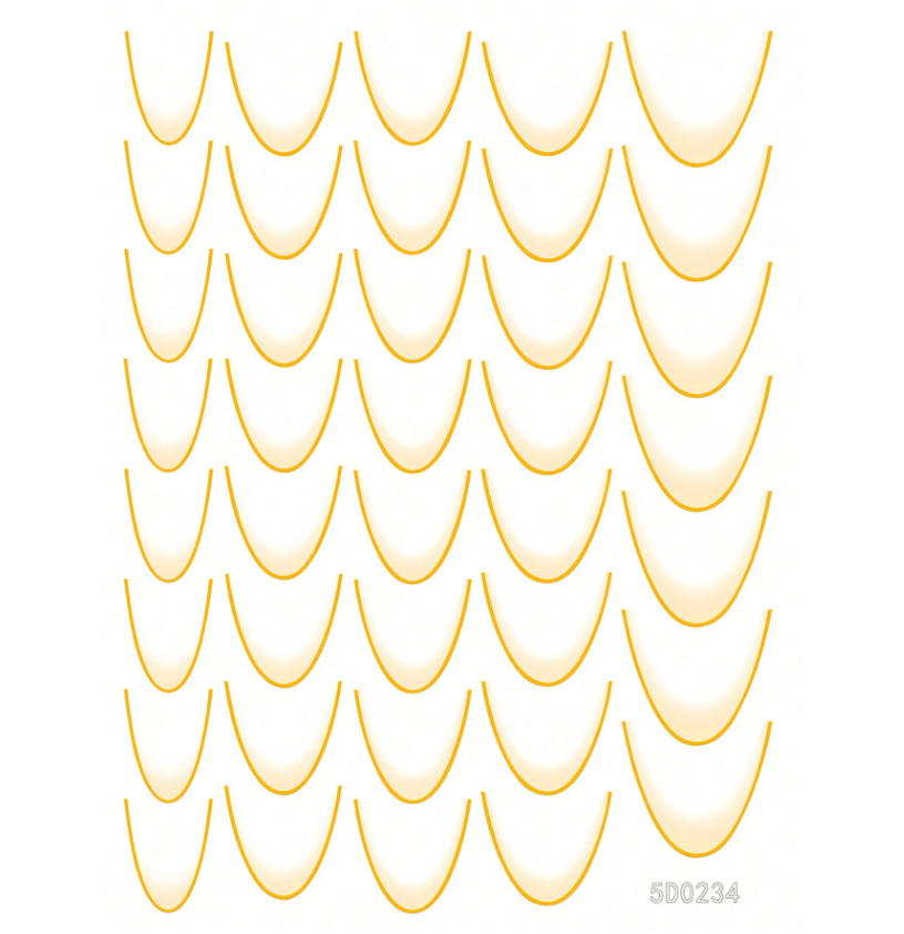 French Tip Stickers Gradient Yellow 5D0234