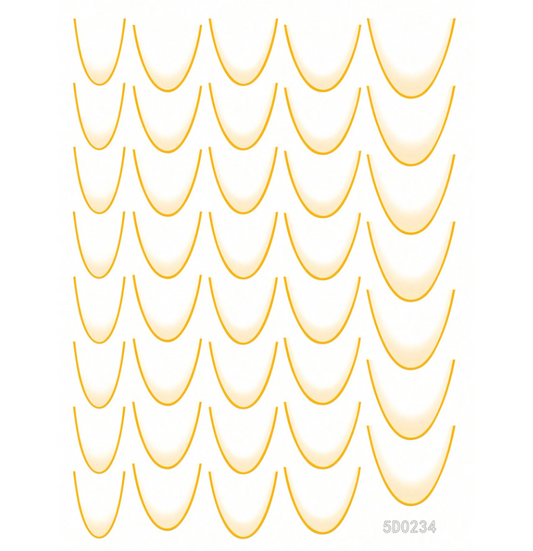 French Tip Stickers Gradient Yellow 5D0234