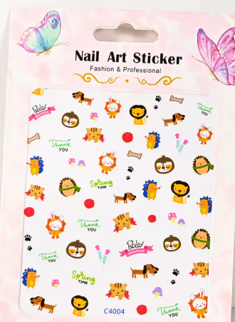 Animal Stickers Lion/Hedgehog C4004