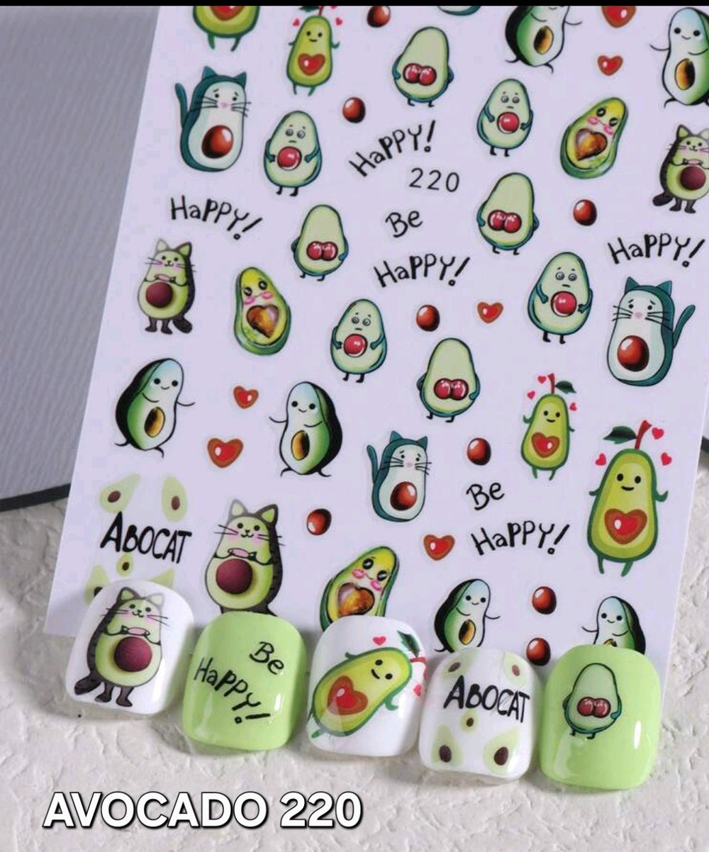 Food Stickers Avocado 220