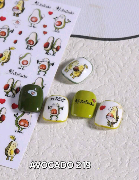 Food Stickers Avocado 219