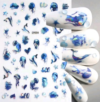 Ocean Stickers Whales/Jelly Fish C9004