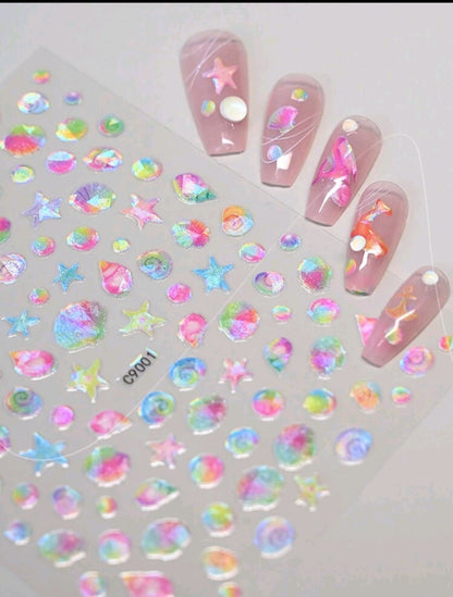 Ocean Stickers Sea Shells C9001