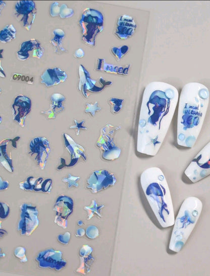 Ocean Stickers Whales/Jelly Fish C9004