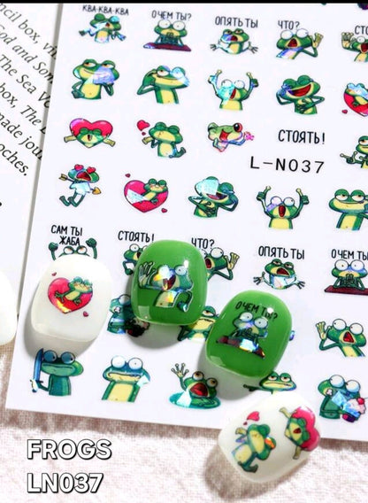 Animal Stickers Frogs LN037