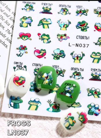 Animal Stickers Frogs LN037