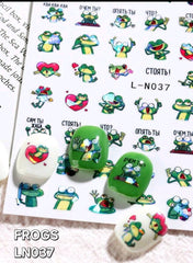 Animal Stickers Frogs LN037
