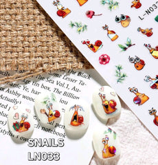 Animal Stickers Slugs LN033