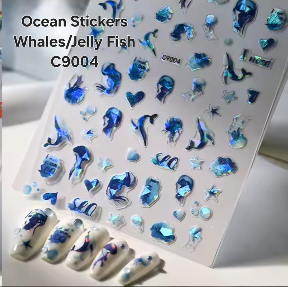 Ocean Stickers Whales/Jelly Fish C9004