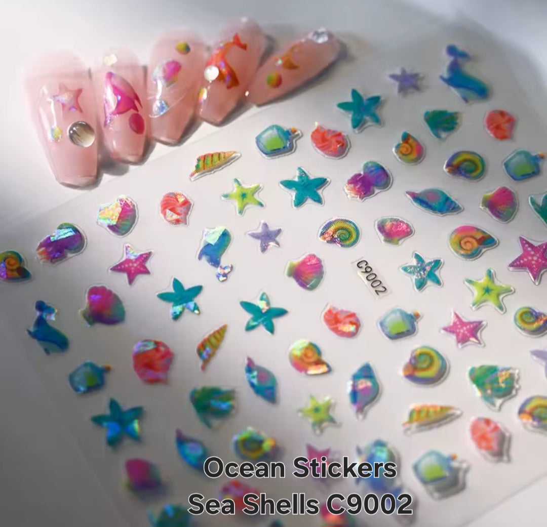 Ocean Stickers Sea Shells C9002