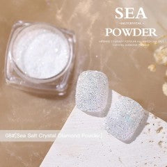 Poudre de cristal de sel marin blanc