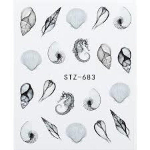 Water Decal Sea Shells STZ-683