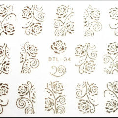 Flower Stickers Silver DTL34