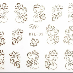 Flower Stickers Silver DTL33